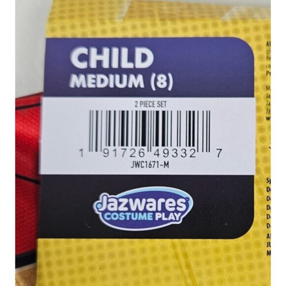 Marvel Spider-Man Child Costume M (8) Light-Up Muscle Chest Padded Jumpsuit - Picture 7 of 12